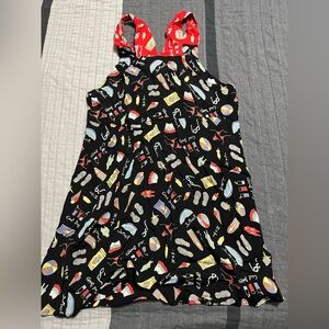 Vibrant Black and Red Women's Swim Coverup - Summer Thened